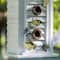 Glitzhome® 24.25" Oversized Washed White 3-Tiered Solid Wood Villa Birdhouse
